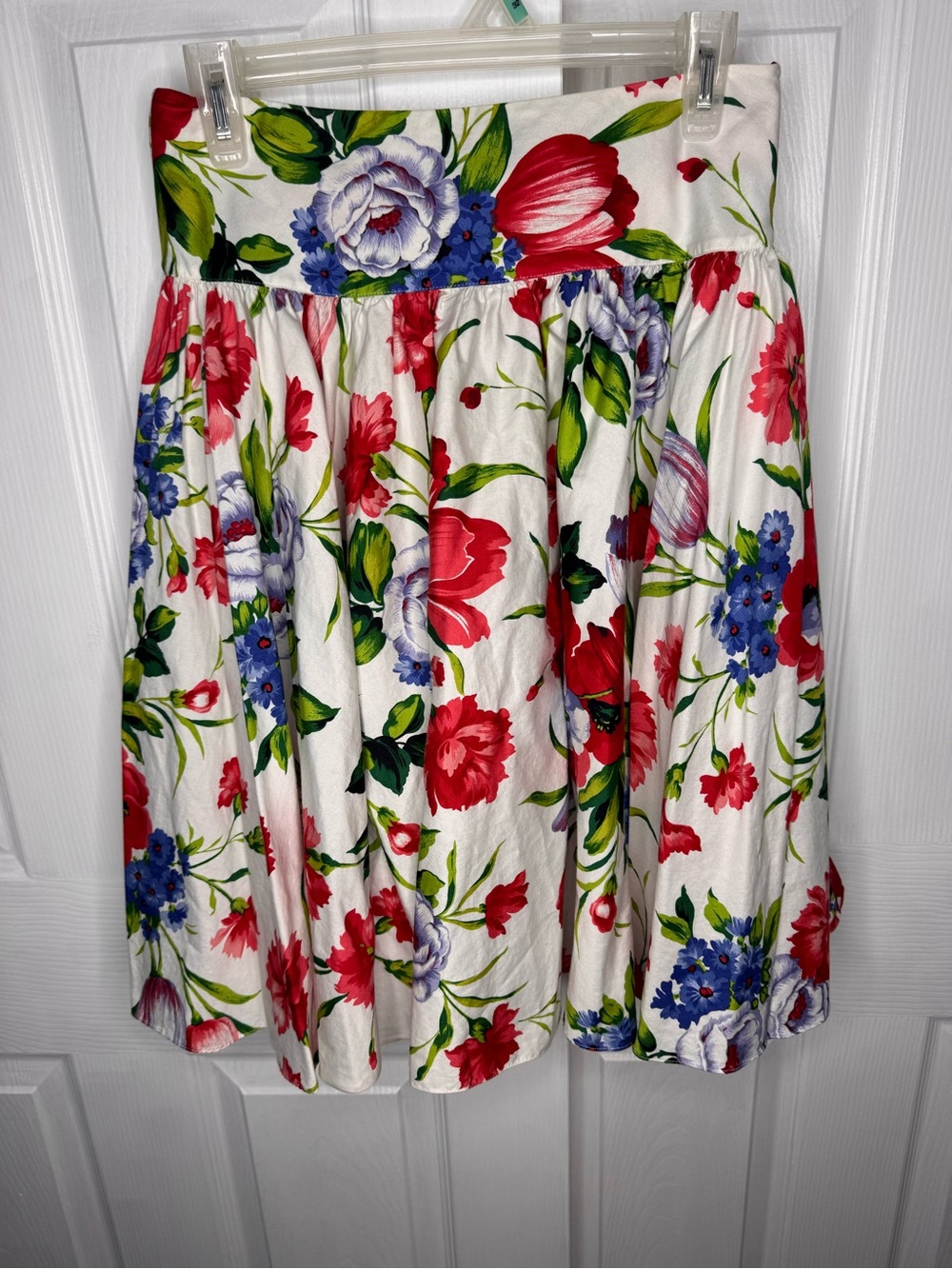 Ralph Lauren Blue Label Pleated Floral A-Line Skirt With Pockets Women’s Size 2